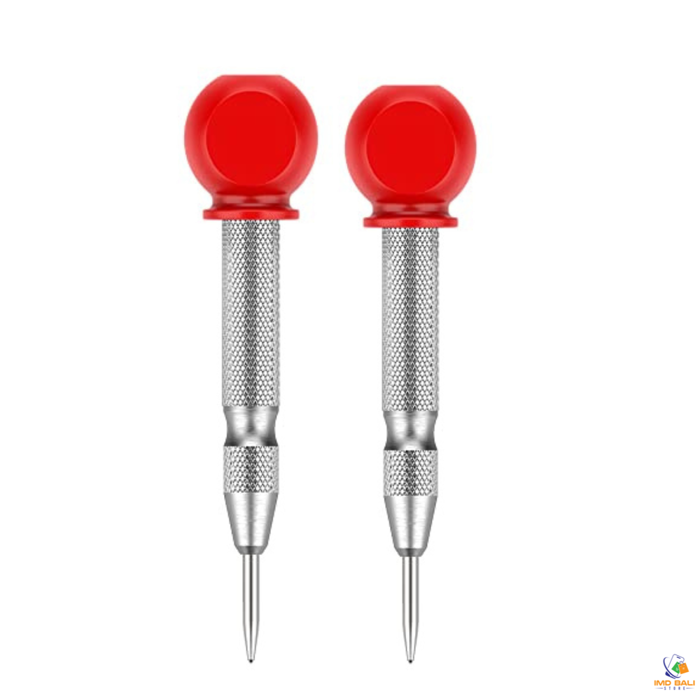 2 Pcs Automatic Center Punch Adjustable Impact Spring Hole Tool 5 Inch.