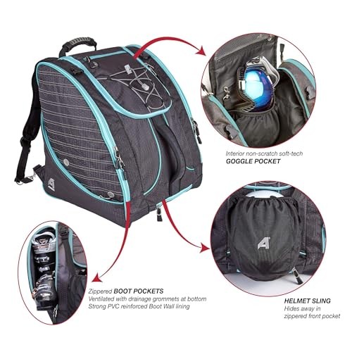 Everything Ski Boot Bag and Backpack Teal/Mint