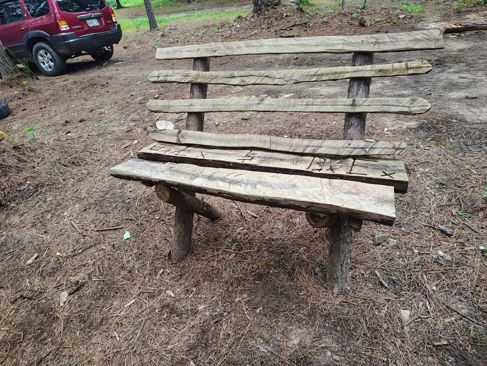 wooden bench