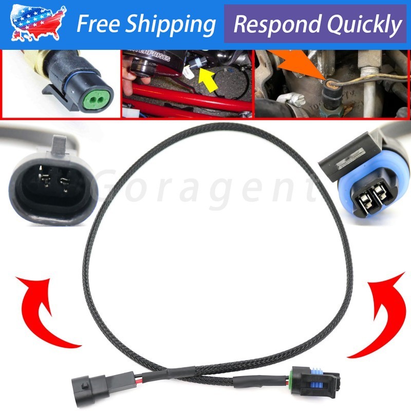 Fit 2 Wire Water Temp LSX Plug CTS Coolant Temperature Sensor Extension Harness