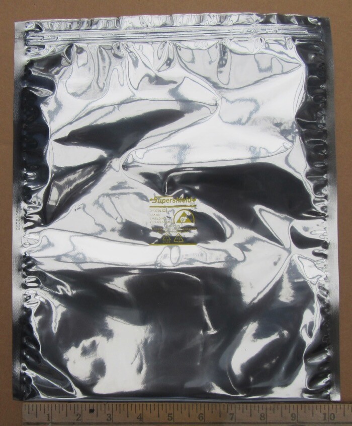 100 10x12" Zip-Top Dou Yee Static Shield Bags