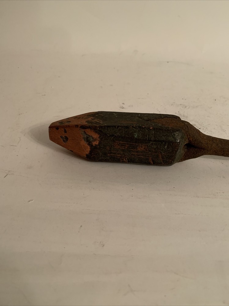 Vintage Soldering Iron Copper Head Wood Handle