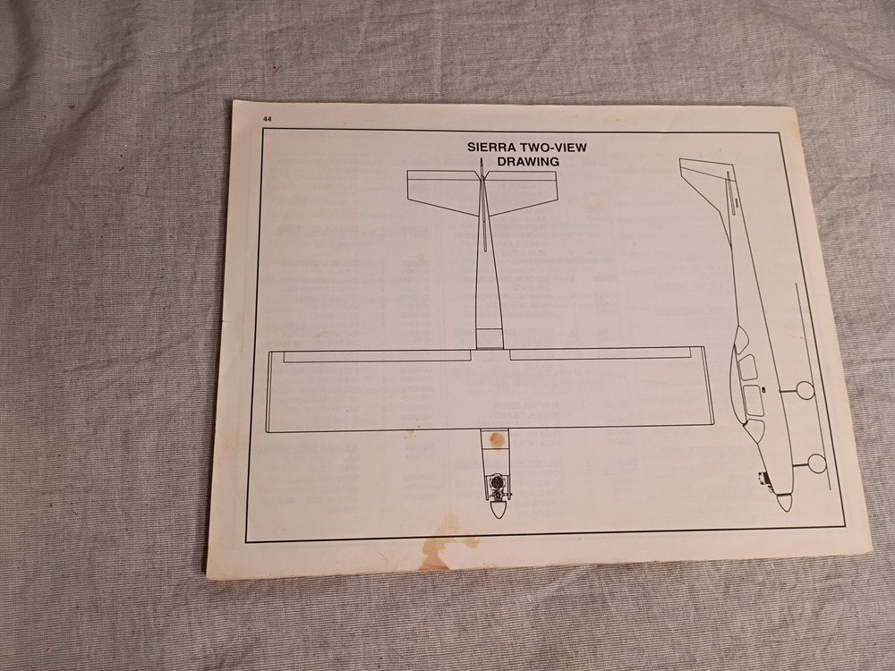 Top Flite Sierra Instruction Book