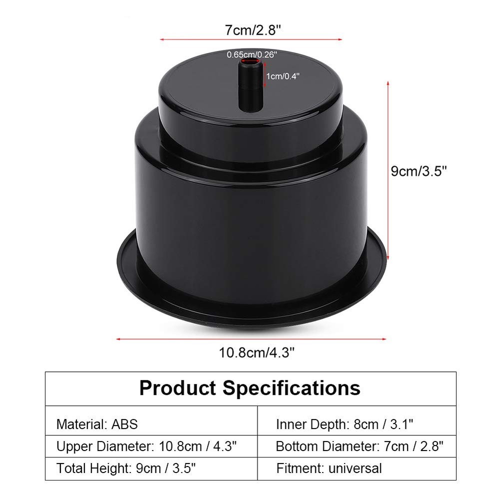 Marine Cup Holder Insert, Plastic Replacement Liner with Drain Hole, Universa...