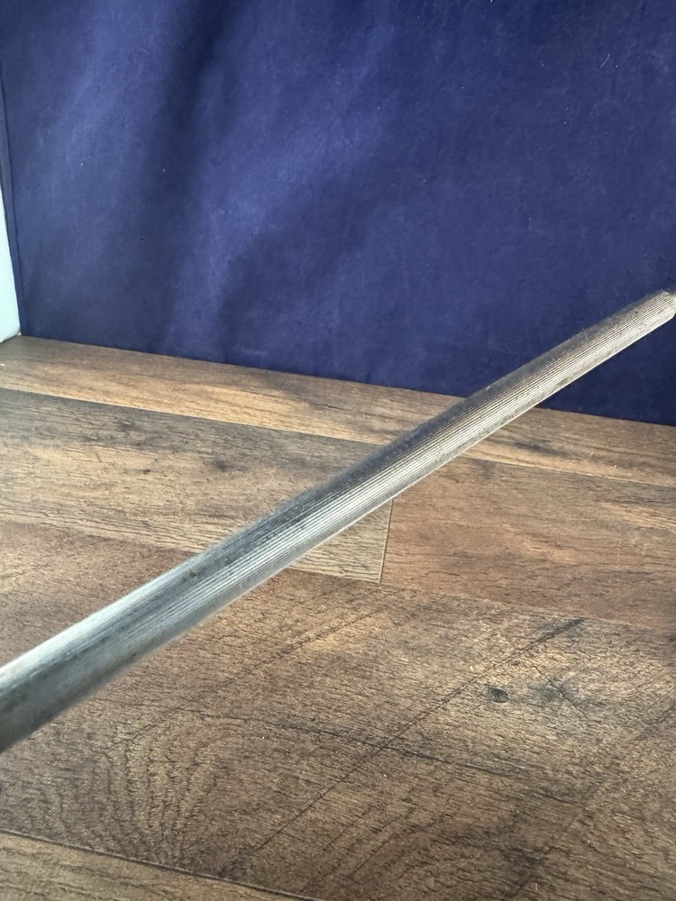 Black Handle Knife Sharpener Honing Steel W/ Hanging Loop