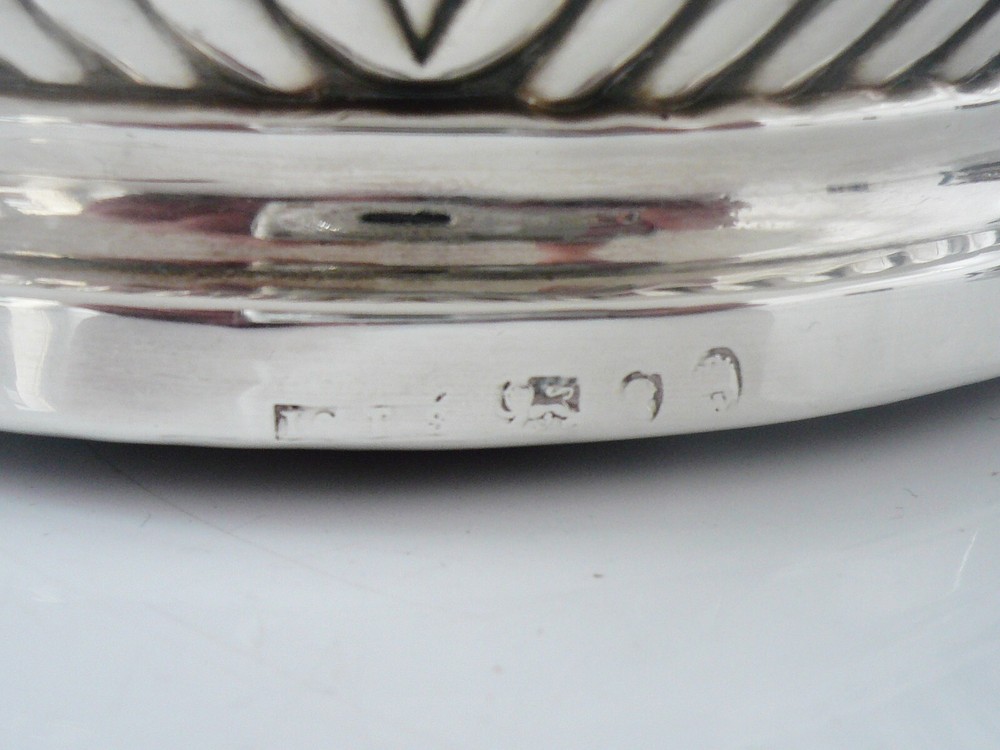 Pair Antique Sterling Silver Bottle Wine Coasters, John & Thomas Settle 1814