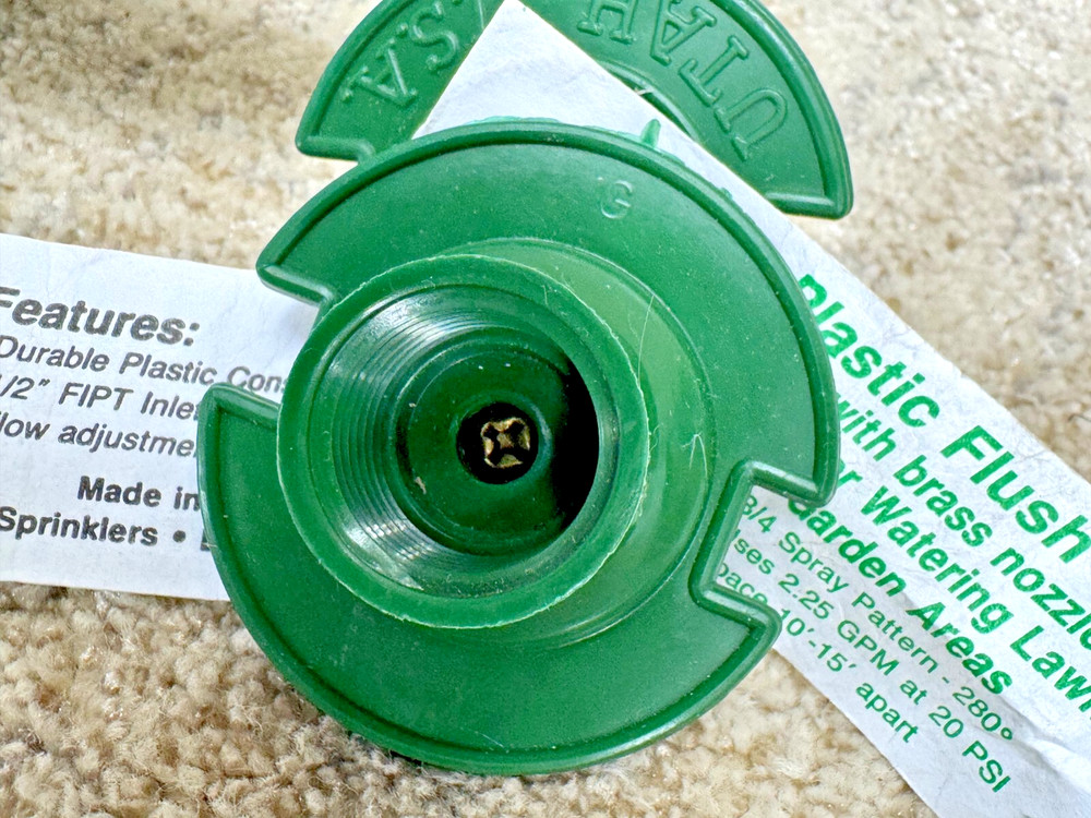 lot 6 Pack Orbit 54132 Plastic Flush Head Sprinkler Brass 3/4 Spray Pattern 280°