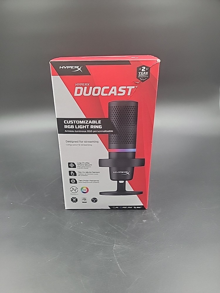 HyperX Doucast Microphone, Customizable RGB Light, PS4 & PS5 - 4P5E2AA