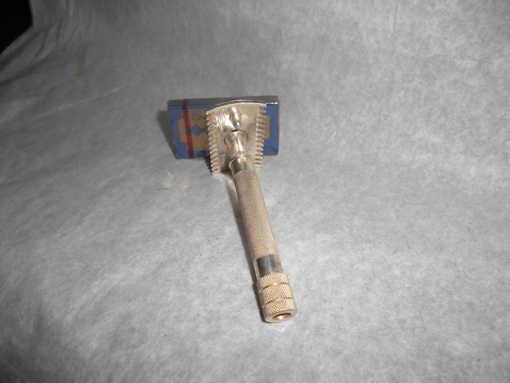 Gillette 1919 Old Type Razor Three Piece Silver 96