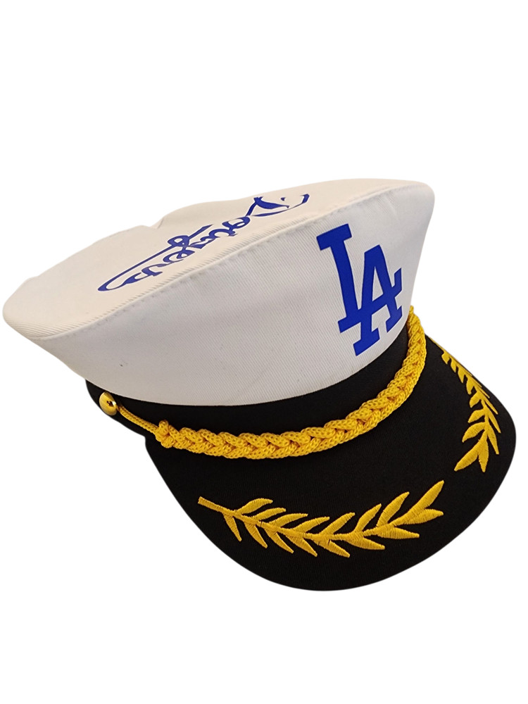 CAPTAIN HAT, WHITE / BLUE LOGOS / LA/ FAN DODGERS