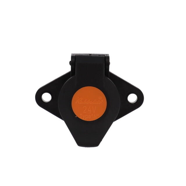RUBBOLITE 698/24N/00 Normal 7 Way Black Plastic Socket