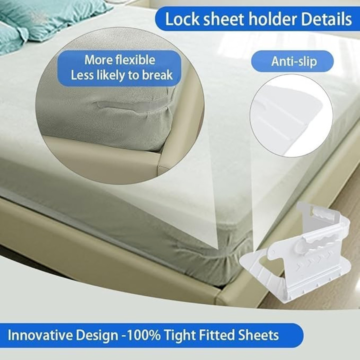 Bed Lock Sheet Holders 4 Pack Bed Sheet Holder