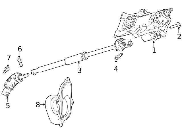 Genuine Land-Rover Steering Column Bolt LR151926