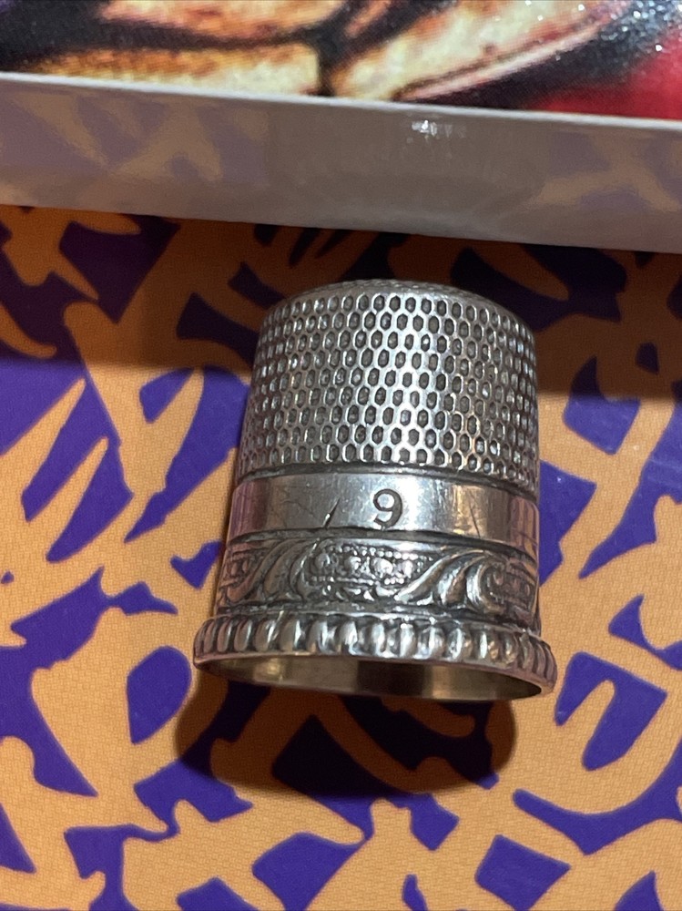 Nice  Simons Bros. Sterling Thimble  #9
