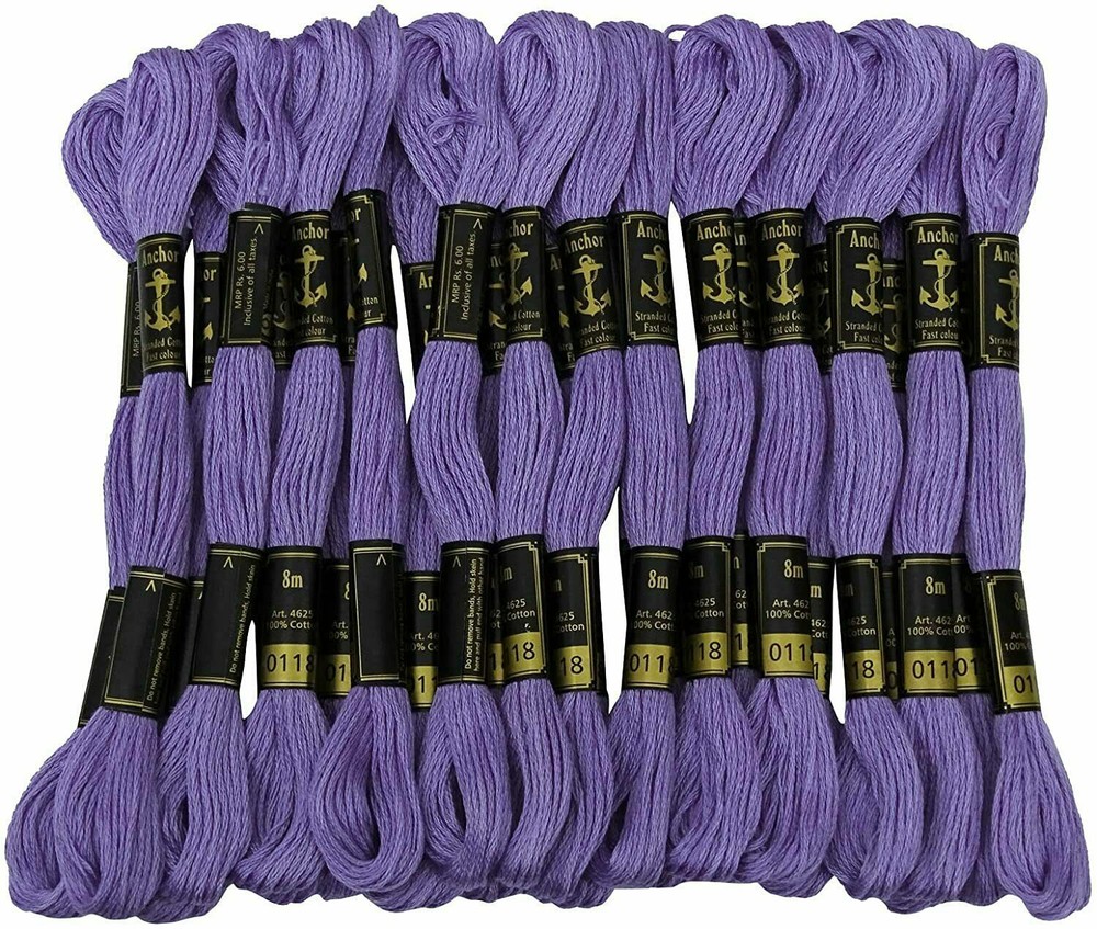 Anchor Threads Cross Stitch Stranded Cotton Thread Sewing Hand Embroidery Purple