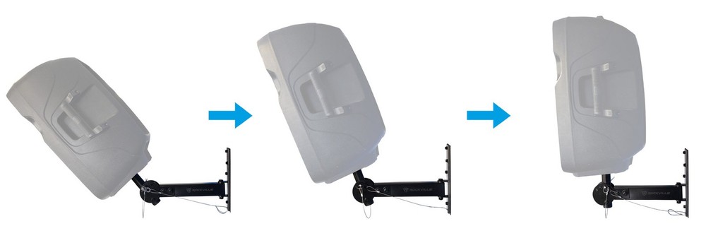 Pair RPW30 Adjustable PA Wall Mount Brackets with Behringer B112W Speakers