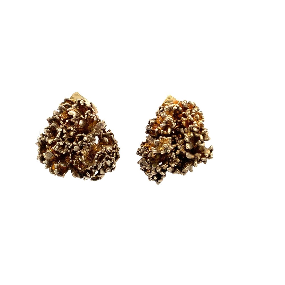 Sterling Silver Eggert Denmark Flora Danica Clip on Earrings