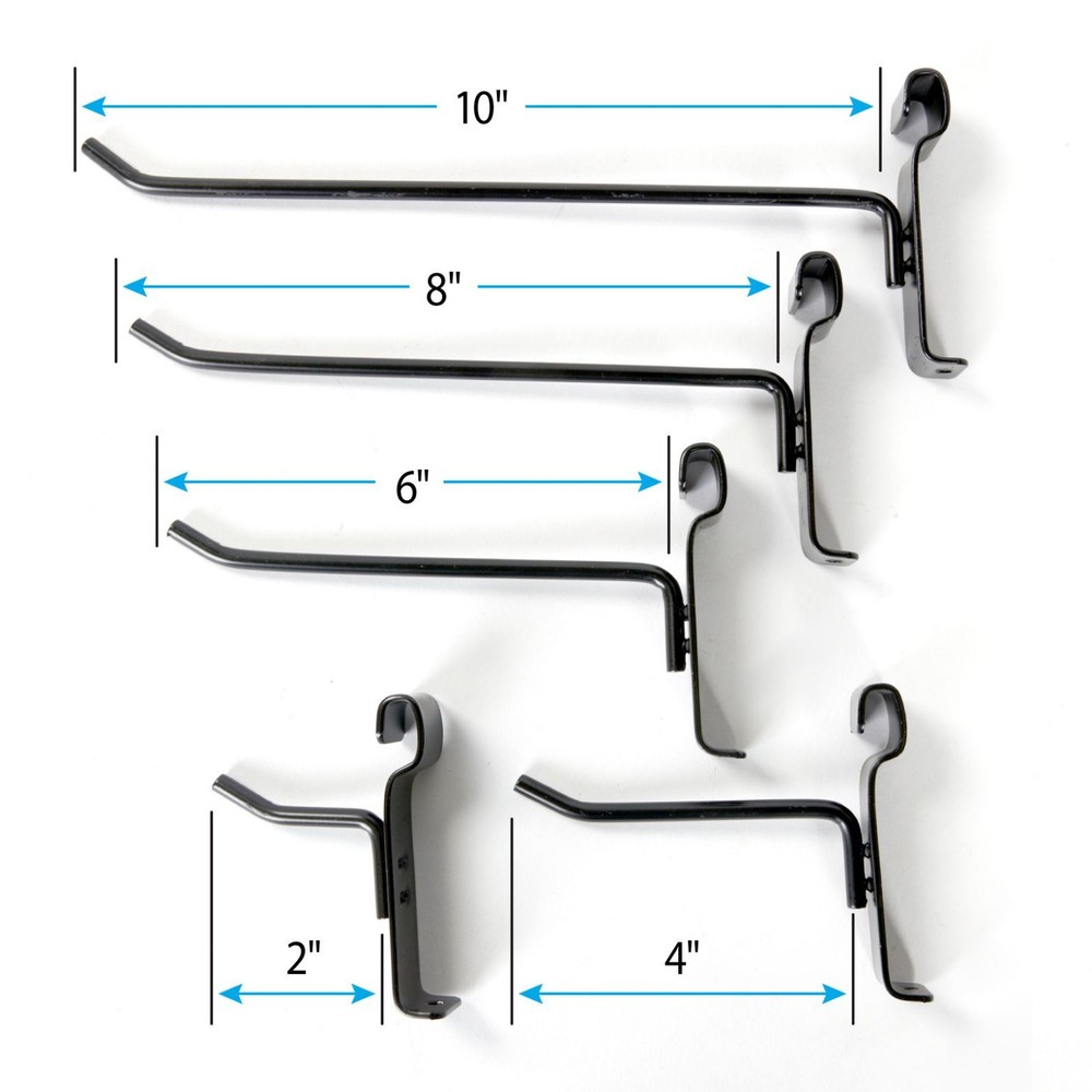 SSWBasics 50 Gridwall Hooks - 10 Each - 2",4",6",8",10" - Gridwall Hooks