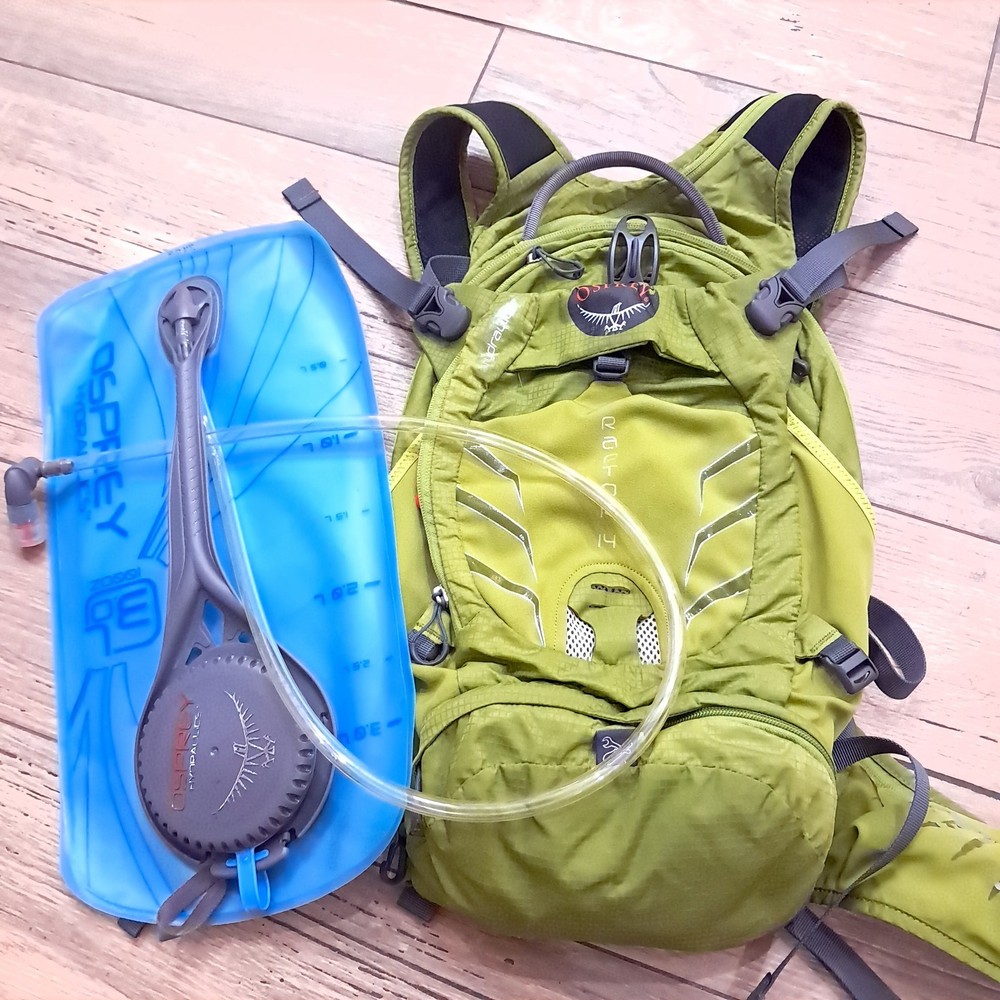 Osprey Raptor 14 green Hydraulics Hydration Pack backpack lime w/ bladder pack