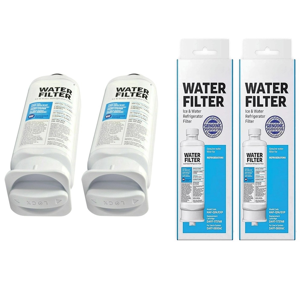 Water Filter DA97-17376B 2 Pack Replacement For Samsung Refrigerator Unit