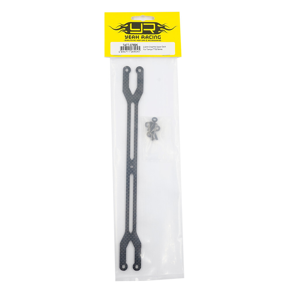 NEW Yeah Racing TATT-079BK 2.2mm Graphite Upper Deck for Tamiya TT02 Series