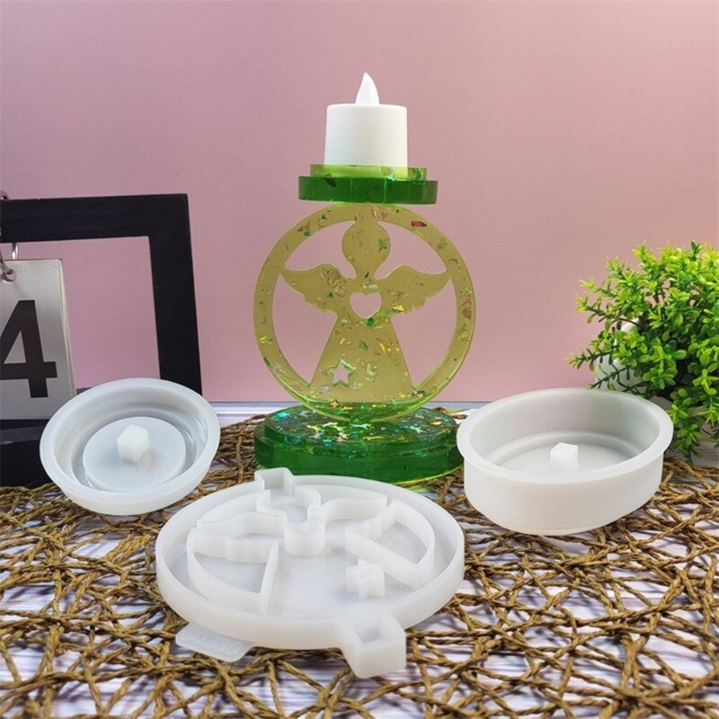 Silicone Decorative Candlestick Mold Holder Mold Heart Shape