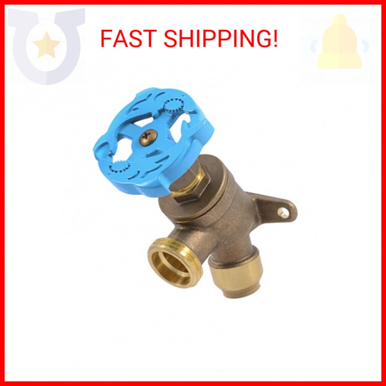 SharkBite 1/2 Inch x 3/4 Inch MHT Garden Valve, Multi Turn, Push to Connect Bras