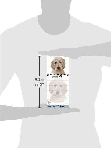 "Goldendoodle Magnetic List Pads" Uniquely Shaped Sticky Notepad