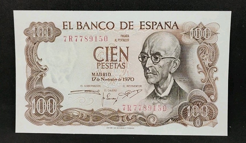 1970 Spain 100 Pesetas 7R7789150