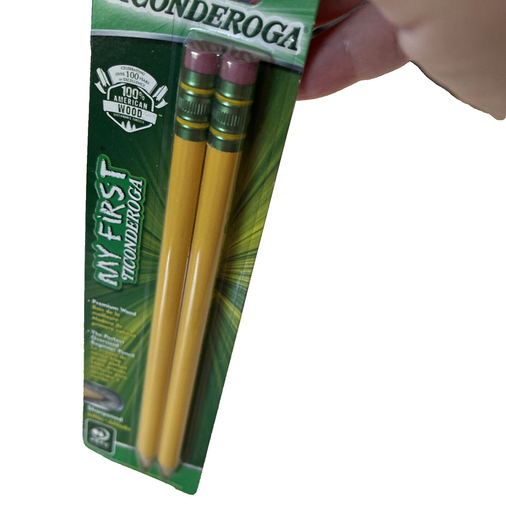 Dixon My First Ticonderoga #2 HB Sharpened Wood Beginner Pencils, 2 Pack (33306)