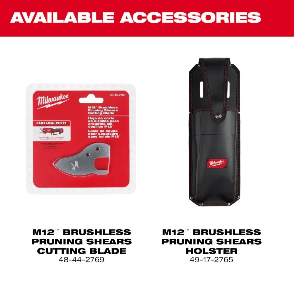 Milwaukee Tool 2534-20 M12 12V Brushless Cordless Pruning Shears Bare Tool NEW