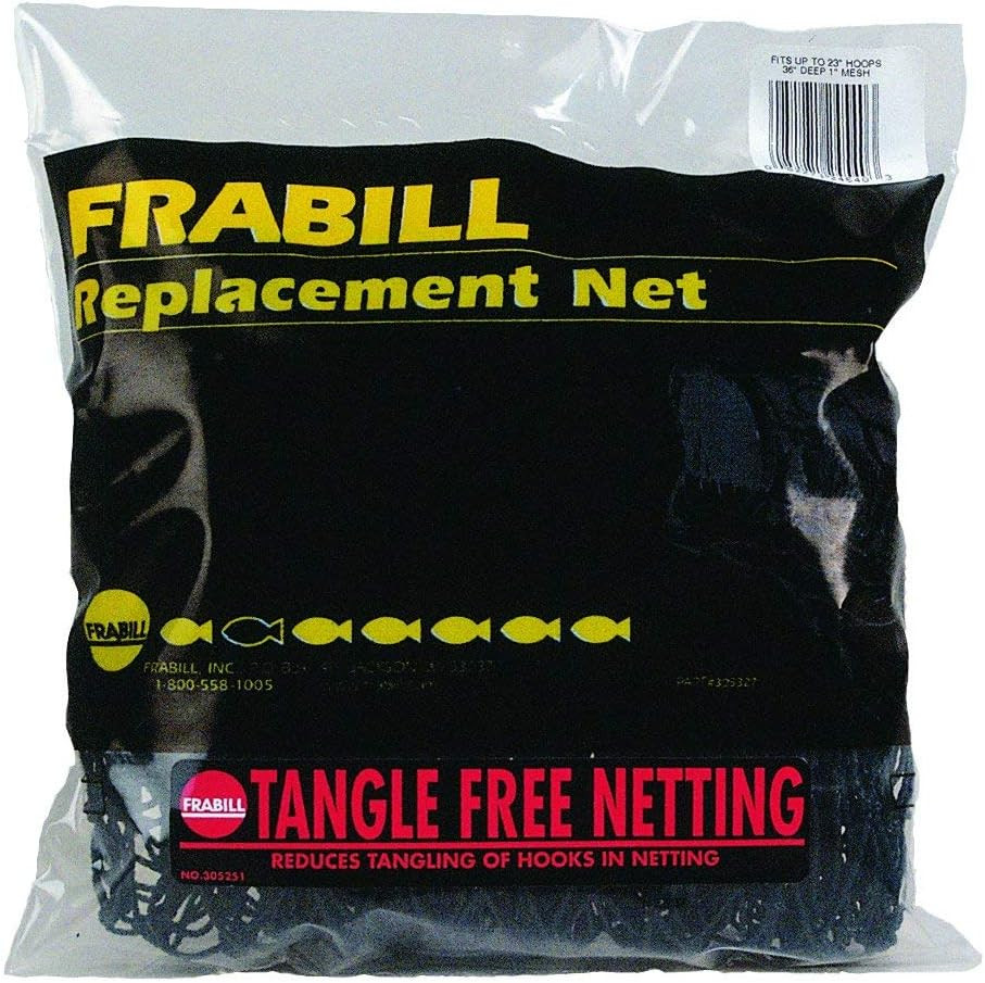 Frabill Rubber Replacement Net, 23 X 26-Inch, Black