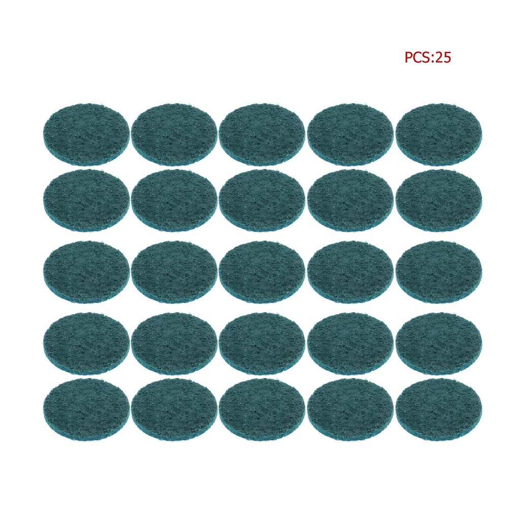 25 Pcs 2" Blue Fine Prep Pad Discs Surface Conditioning Quick Change Discs