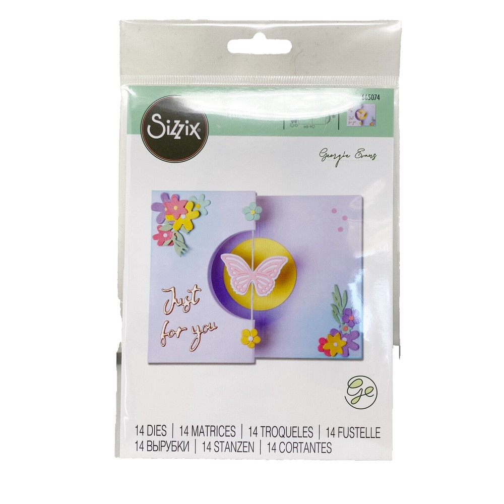 Sizzix Thinlits Butterfly Spinner Card Cutting Dies by Georgia Evan NEW