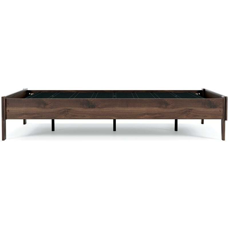Bowery Hill Modern Engineered Wood Full Platform Bed in Brown