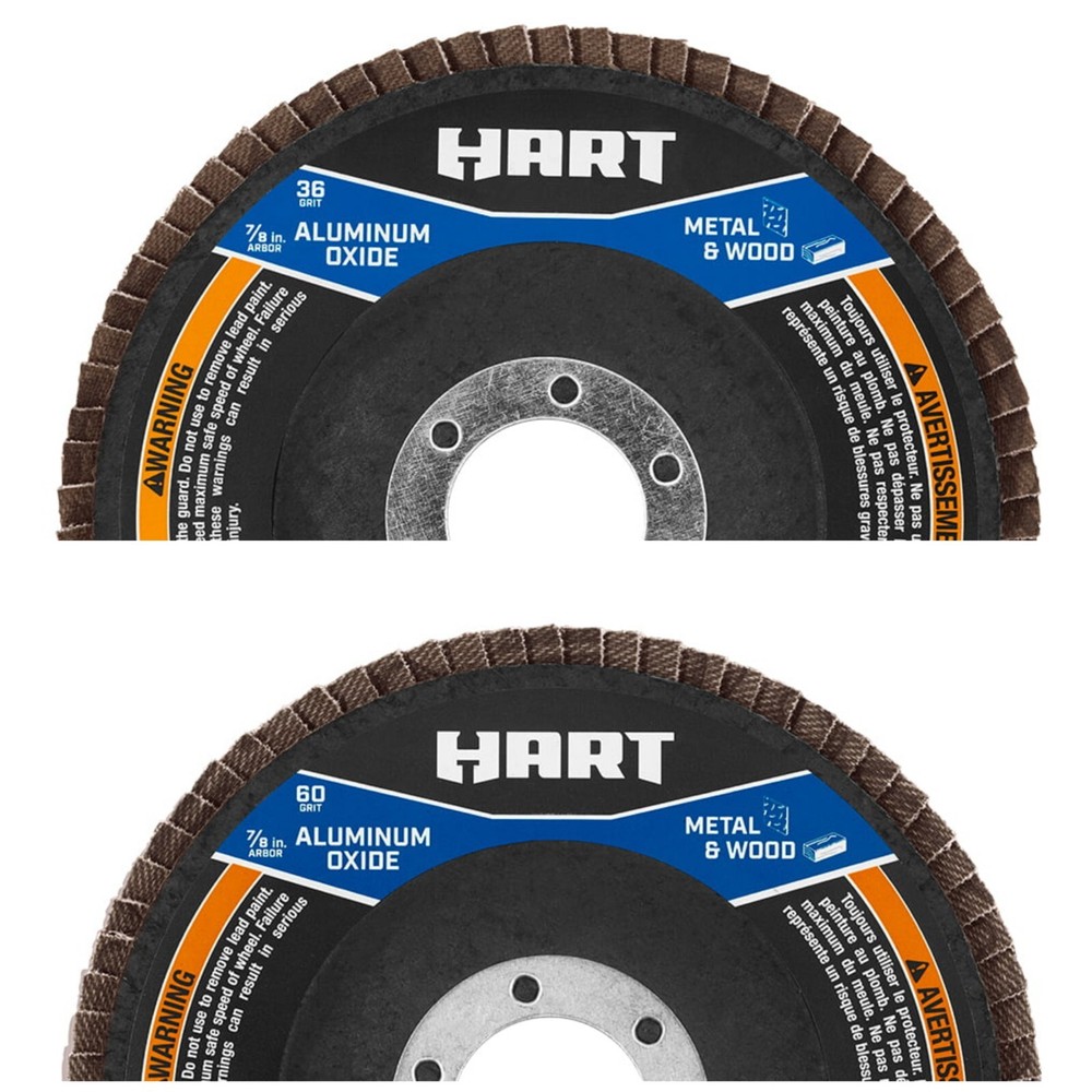 HART 2-Piece 4.5-inch Flap Disc 60 or 36 Grit [B31]