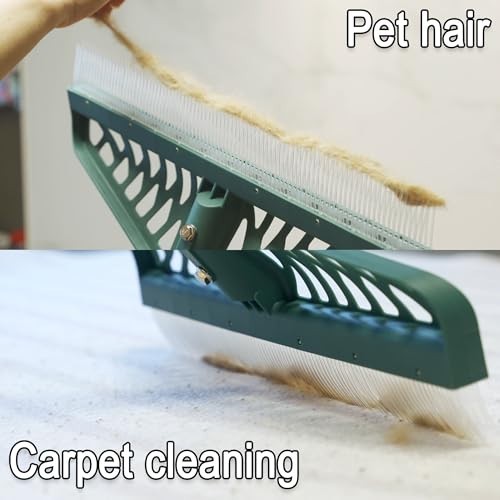Artificial Turf Rake for Pet Hair & Debris, 61" Adjustable Handle, Durable & Lig