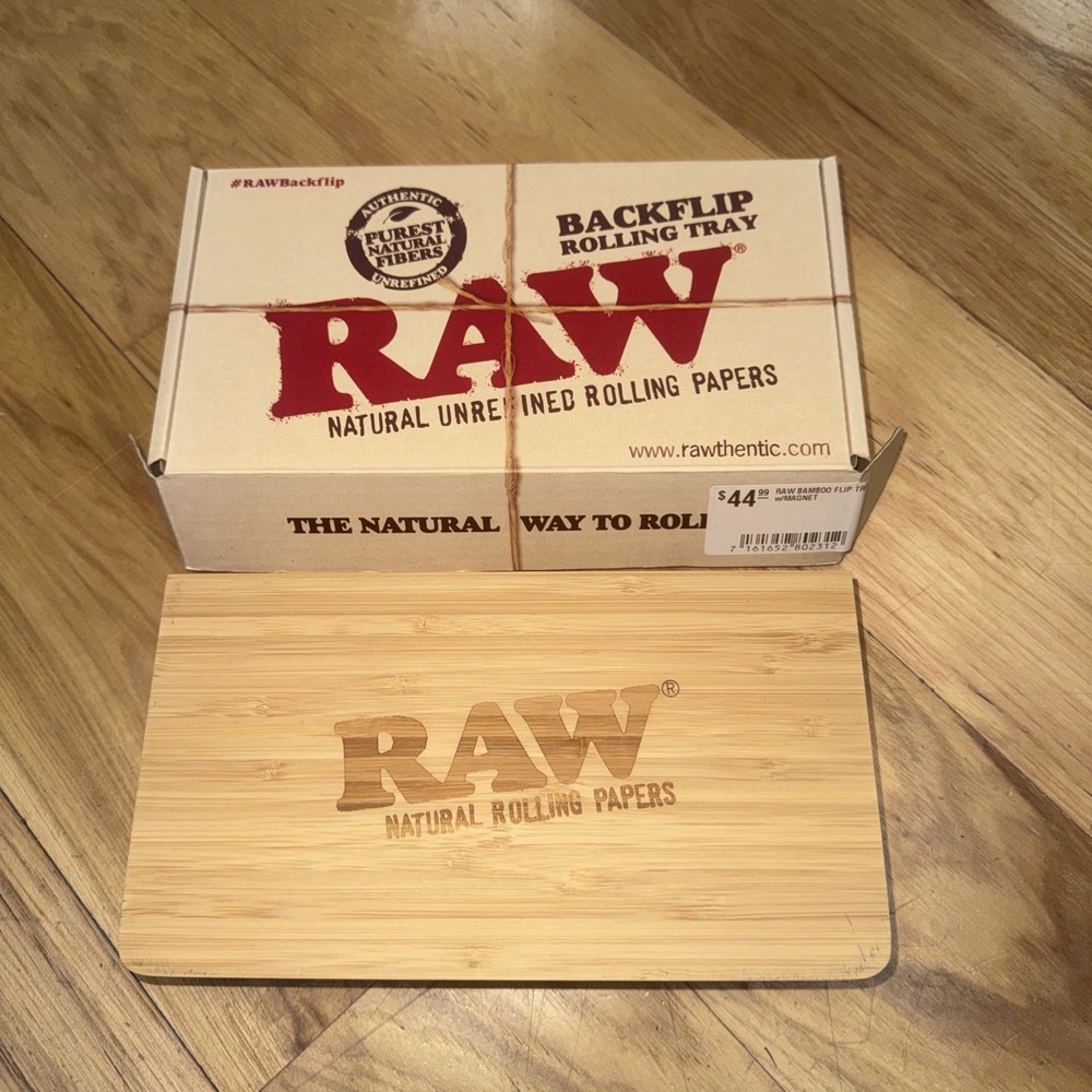 Raw Backflip Magnetic Bamboo Rolling Tray