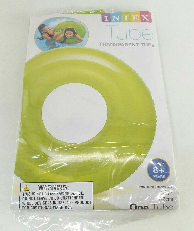 3PC SET- 30" Intex Transparent Tube Swim Ring Pool Float Inflatable