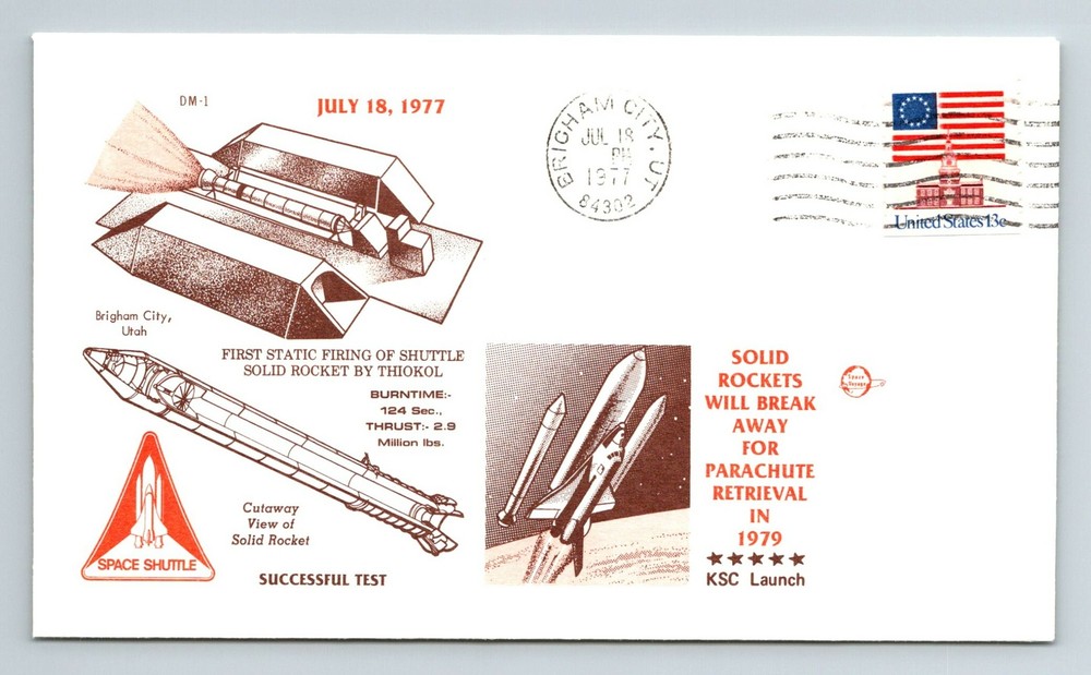 1977 1st Static Firing of Shuttle Solid Rocket - Test Successful - L33676