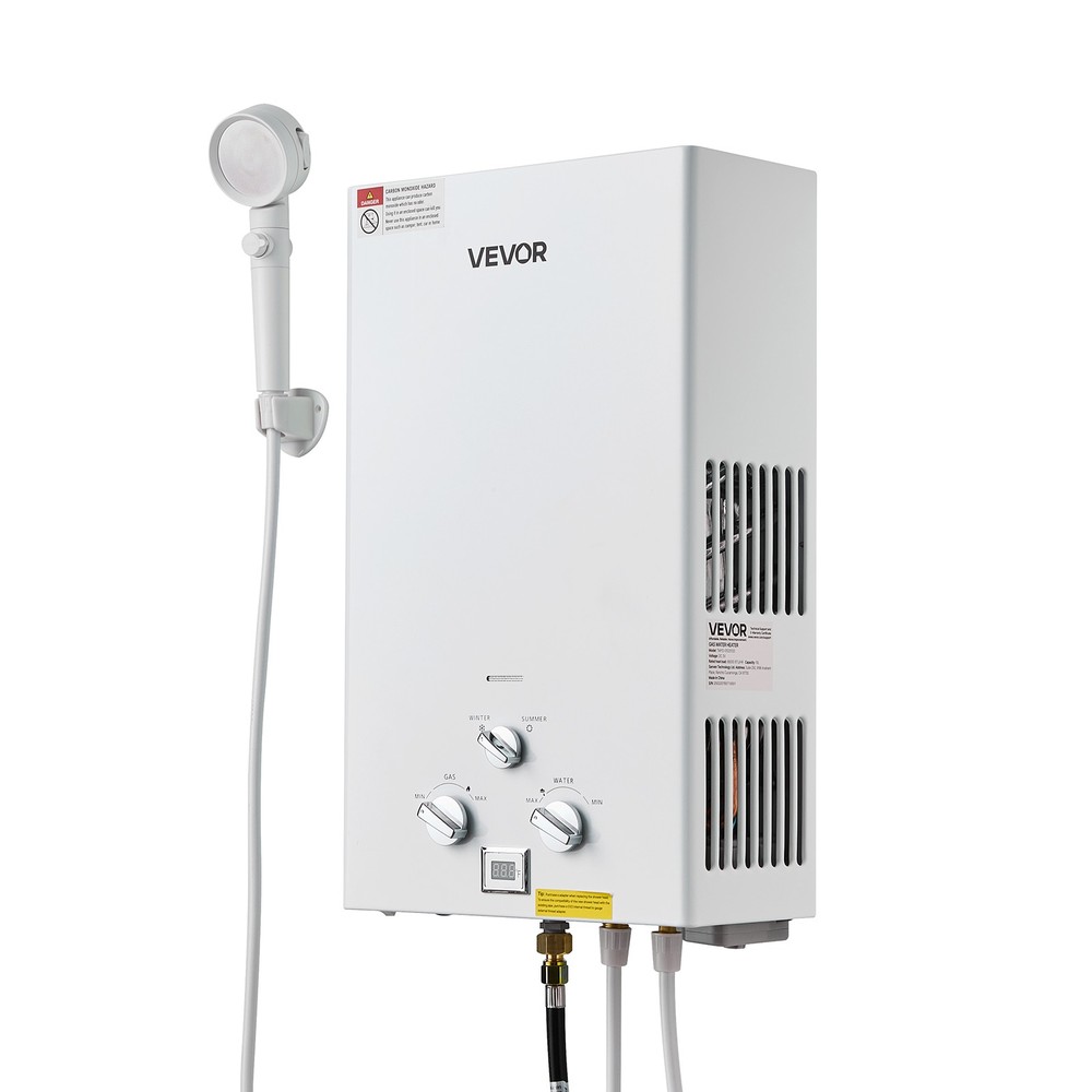 VEVOR Portable Propane Water Heater 10L Tankless with Accessory Regulator for RV