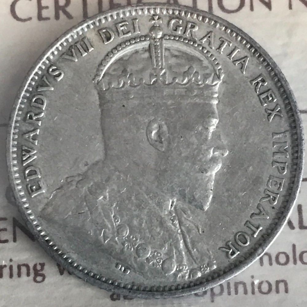 1904H ICCS Graded Newfoundland, 20 Cent, **EF-40**