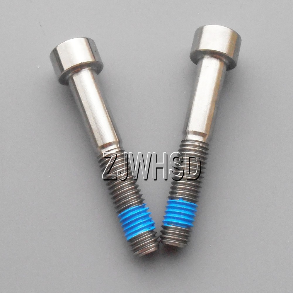 2pcs M8 x 50 mm Ti Titanium Screw Bolt Allen Hex Socket Cap Head + Thread Locker