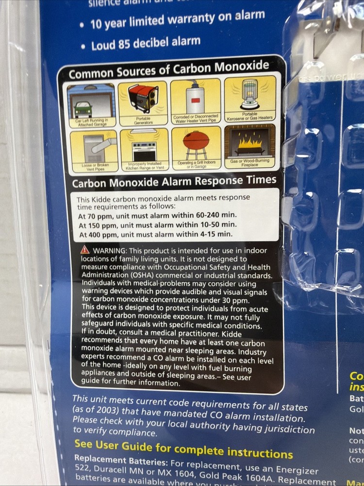 Kidde 900007601 Nighthawk Carbon Monoxide Alarm with Digital Display - White