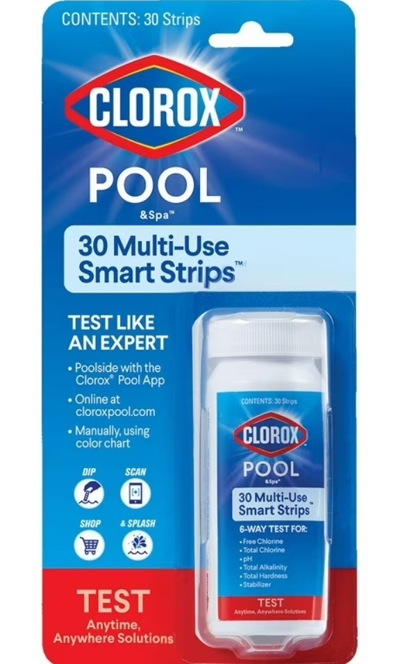Clorox POOL & SPA 30 Multi-Use Smart  STRIPS - Test Anytime, Anywhere Solutions