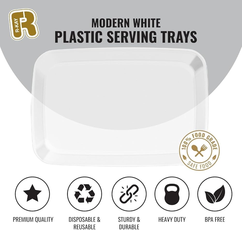 Plastic Serving Trays -, Party Platters - Bla