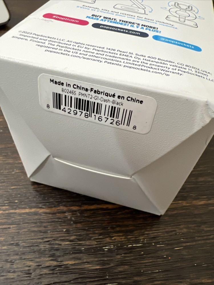 PopSockets PopMount2 Dash & Windshield Mount Black OPEN NEW!