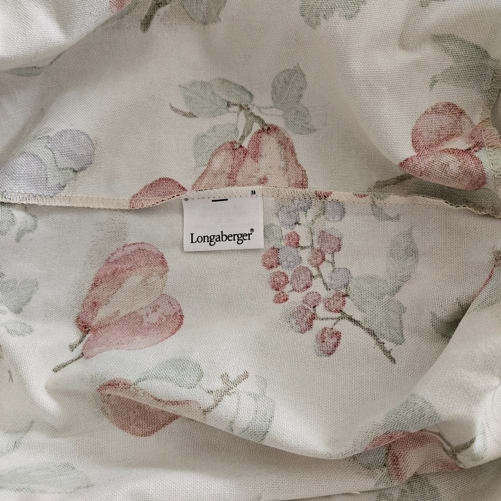 Longaberger Fruit Fabric Liner Insert Double Handle