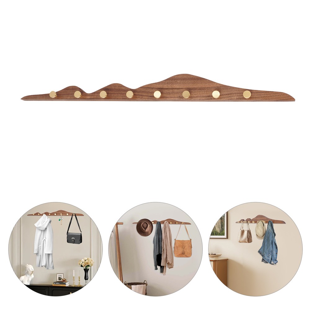 Creative Mountain-Shaped Coat Hooks for Wall Decoration with 8 Hooks