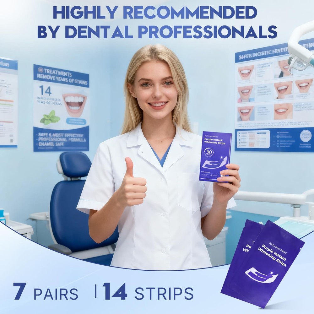 Teeth Whitening Strips for Sensitive Teeth, Enamel Safe White Strips for Teet...